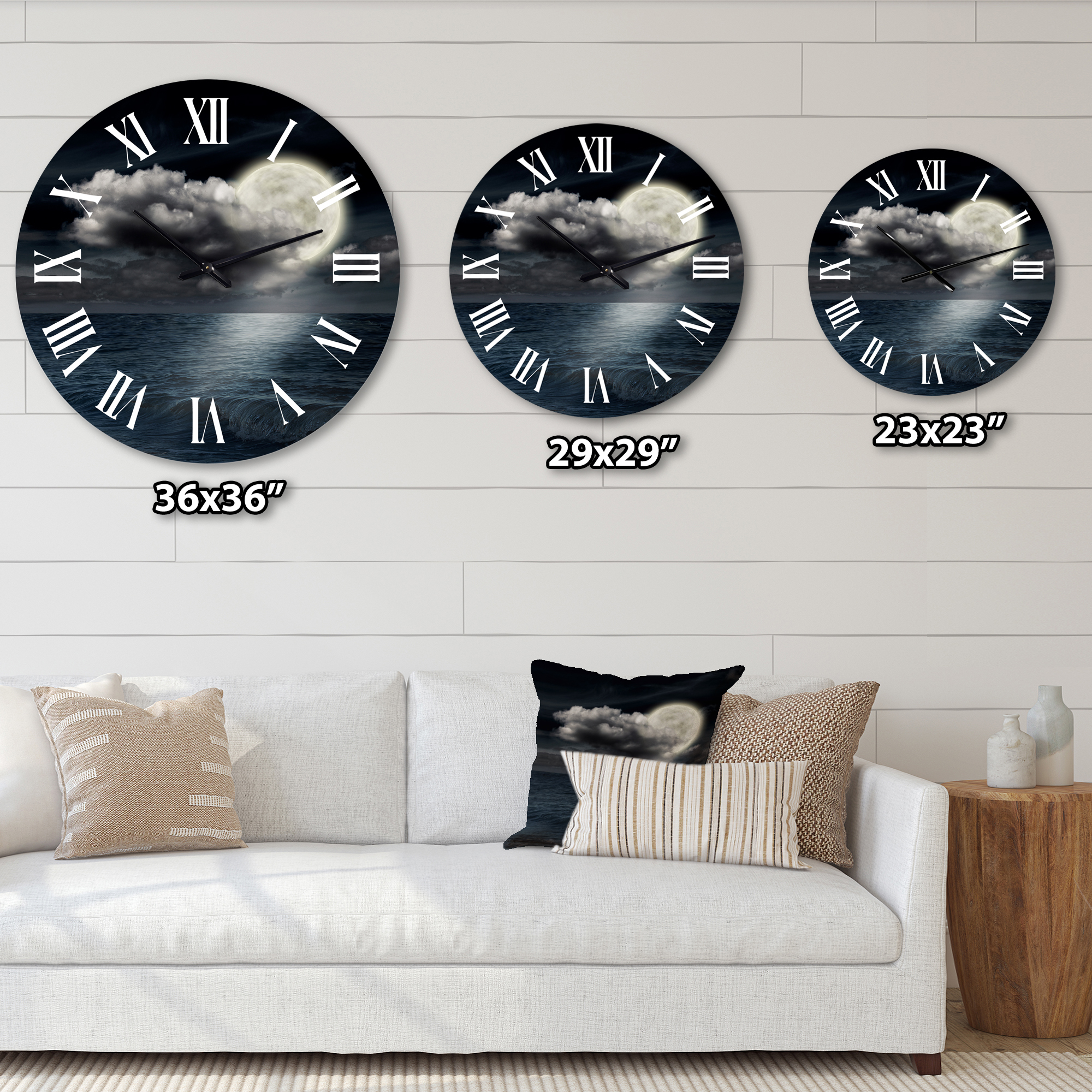 Designart 1 in Coastal Wall Clock