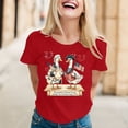 thumbnail image 5 of T Shirts for Womens Short Sleeve Crewneck Tops Cartoon Print Casual Summer Fun Daily Tees Red XL, 5 of 6