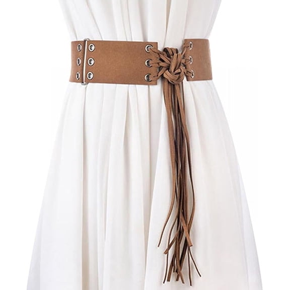 YooGuoGuo Vintage Fringed Knotted Belt Bohemia Wide Tassel Waist Bands for Women