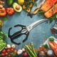 thumbnail image 5 of pstuiky Tijeras de cocina multifuncionales de alta resistencia, de acero inoxidable, aptas para lavavajillas, con mango ergonómico para cortar aves, huesos de pollo y pavo, carne y mariscos., 5 of 6