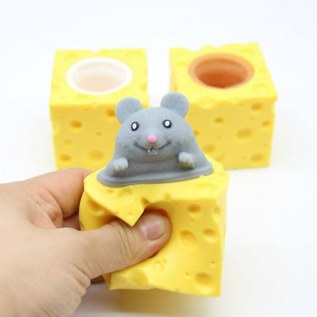 Juguete para aliviar la ansiedad BuyWeek Juguete para apretar forma de ratón de queso