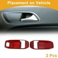 thumbnail image 3 of Cubierta de Tazón de Mango de Puerta Interior para Jeep Wrangler Gladiator JT 2DR 2018-2024 Marco de Decoración de Mango de Puerta Interior Fibra de Carbono Roja ABS 2 Pcs, 3 of 6