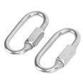 thumbnail image 3 of Ecoyyzn 2PCS Quick Link Stainless Steel DShape Locking Carabiner with Hex Screw for Climbing,Quick Link,Locking Carabiner, 3 of 8