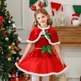 thumbnail image 6 of Elf Outfit for Girls Short Sleeve Christmas Elf Dress Girls Hat Set Party Dress Christmas Outfits for Girls Size 7-8 years, 6 of 7