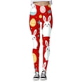 thumbnail image 2 of Shadoumai Easter Day Leggings for Women,Egg High Waist Tight Pants Yoga Pants Bottoms, Plus Size Green Leggings Womens White, 2 of 4