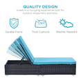 thumbnail image 2 of Outdoor Chaise Lounge with Table and Removable Cushion,3-Piece Rattan Wicker Chaise Lounge Set,Adjustable Backrest Reclining Lounger Chairs,Patio Furniture Set for Garden Pool Backyard Deck, 2 of 6