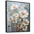 thumbnail image 2 of Designart "Simplistic Buttercups On Azure Canvas II" Buttercups Floater Framed Wall Art Prints, 2 of 5