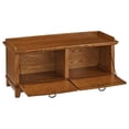 thumbnail image 3 of Homestyles Arts & Crafts Wood Storage Bench in Brown, 3 of 34