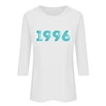 thumbnail image 4 of 30th Birthday Gifts for Women Vintage 1996 T Shirts for Women 3/4 Length Sleeve Tops Retro Birthday Party Top Business Casual Outfits Short Sleeve Graphic Tee Tops 2026 Summer Beach Vacation Outfits, 4 of 4