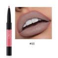 thumbnail image 4 of 2 en 1 delineador de labios de doble extremo delineador de labios líquido de larga duración herramienta cosmética de maquillaje 11 #, 4 of 8