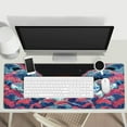 thumbnail image 5 of Japanese Ocean Kanagawa Waves Sunset Starry Sky Sun Fire Gaming Keyboard Mouse Pad Mousepad Accessories Huge Extended XL Stitched Edge Rubber Sole for Home Office(31.5"X 11.8"), 5 of 6