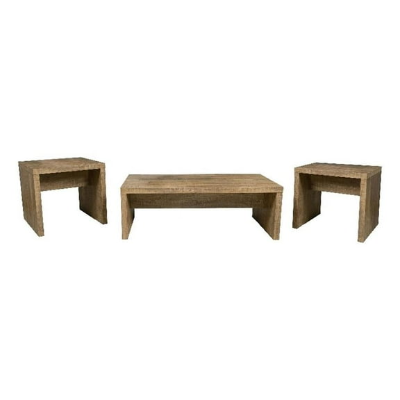 Lynette 3-piece Rectangular Coffee and End Table Set Mango