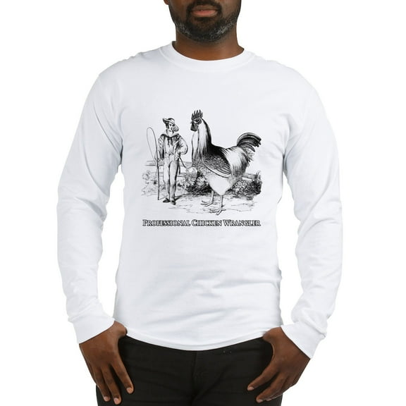 CafePress - Chicken Wrangler Long Sleeve T Shirt - Unisex Cotton Long Sleeve T-Shirt