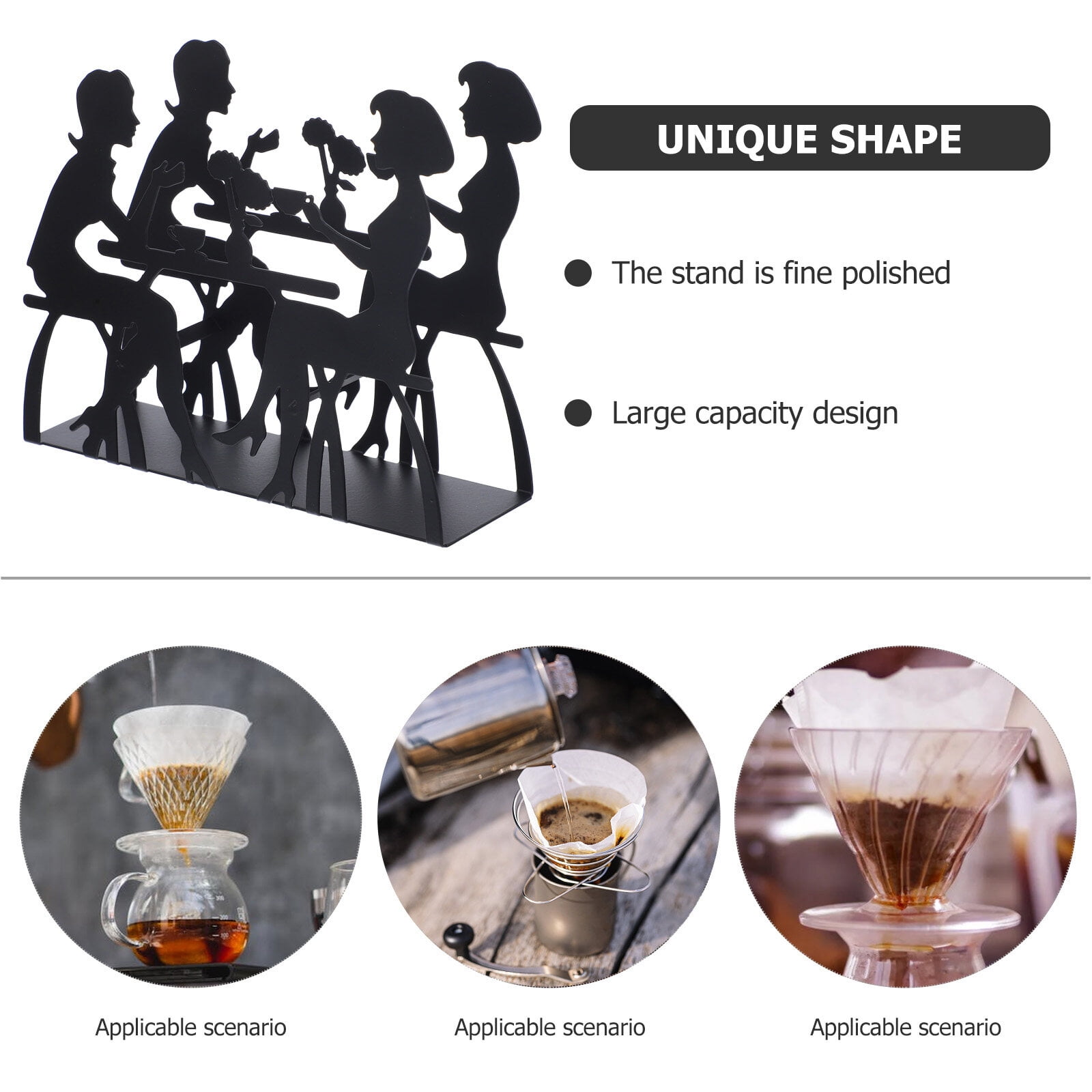 Iron Coffee Filter Holder Versatile Decorative Tabletop Coffee Filter