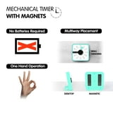 TWENTY5 SEVEN 7.5 inch Large Visual Timer, Magnetic, Mechanical, Mint ...