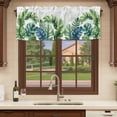 thumbnail image 6 of Tropical Leaves Curtain Valances for Windows, Kitchen Valance Window Treatments Panel 2 Pack, Pastoral Summer Botanical Green Plants Rod Pocket Short Curtains for Bathroom Bedroom 54 x 18 Inch, 6 of 8