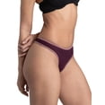 thumbnail image 5 of Fruit of the Loom Women's Microfiber Ribbed Thong Underwear, 6-Pack, 5 of 8