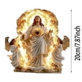 thumbnail image 3 of zhangmingg Inspirational Easter Desktop Ornament Acrylic 2D Cut Tabletop Stand with Base for Home, 3 of 6