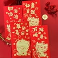 thumbnail image 4 of Riguas 6Pcs Chinese Red Envelopes Cute Cartoon Dragon Design Create Atmosphere Good Symbolism Festive Money Holders, 4 of 8