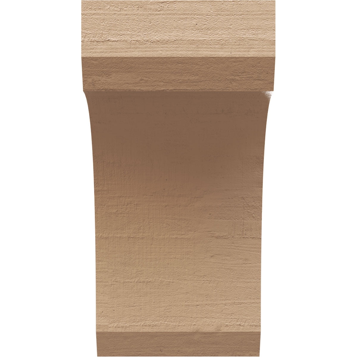 4"W x 4"D x 8"H Wide Legacy Rough Cedar Woodgrain TimberThane Corbel, Primed Tan