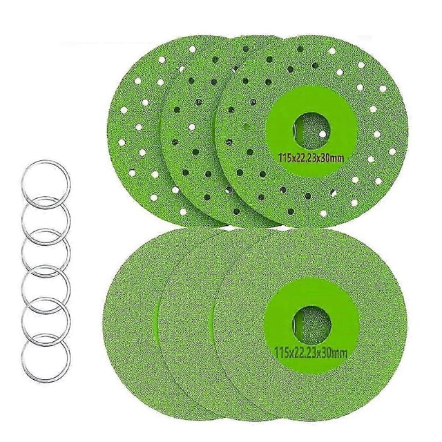 6 Pack 4.5 Inch (115mm) Diamond Grit Rock Slab Grinding Disc for Cutting and Grinding of Ceramics, T