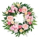 thumbnail image 1 of Guirnalda de rosas artificiales - Rosas rojas, tela de seda y fácil de colgar - Decoración primaveral para puerta de entrada/cuartos de casa, 1 of 5
