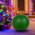 thumbnail image 4 of 24 Inch Giant PVC Inflatable Christmas Ball Ornaments, Outdoor Large Xmas Blow Ball Decorations for Christmas Themed Party Ornaments (1 PC, Deep Green), 4 of 7