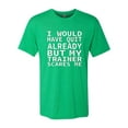 thumbnail image 2 of Wild Bobby, I Would Have Quit Already But My Trainer Scares Me Funny, Gym/Workout, Men Premium Tri Blend Tee, Envy, Small, 2 of 4