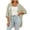 Mint Green, variant on Plus Size Wavy Hem Blouse For Women, Short Sleeve Open Front Printed Top, Summer Casual Plus Size Tops, Trendy Womens Summer Tops Wine XL