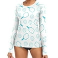 thumbnail image 4 of ALAZA Womens UPF 50+ Rash Guard Pickleball Blue Long Sleeve UV Protection Sun Shirts Tops L, 4 of 7