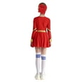 thumbnail image 4 of Kaerm Girls Sparkle Long Sleeve Cheerleading Dance Dresses Halloween Fancy Party Dress Up Red 16, 4 of 7