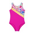 thumbnail image 4 of iEFiEL Kids Girls One-piece Swimming Jumpsuit Sleeveless Prints Pool Bathing Suit Rose Red 16, 4 of 7