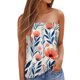 thumbnail image 1 of Gibobby Mujeres Casual Vacaciones Vacaciones Impresión Bandeau Sin tirantes Sin mangas Verano Top(Naranja,M), 1 of 5