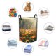 thumbnail image 4 of Balery Butterflies In Flower Field Cesta de ropa redonda con asas, impermeable, independiente, para ropa, juguetes, dormitorio y familia-Medium, 4 of 6