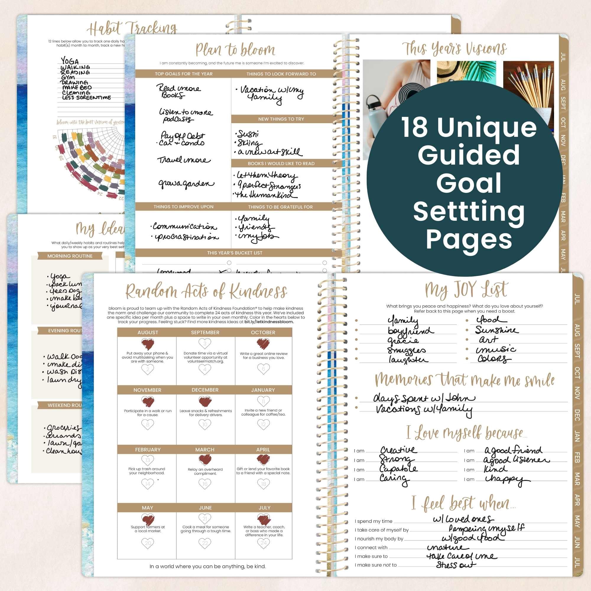 bloom daily planners 2026-2027 Academic Planner, 13 Month Monthly & Weekly, 8.5" x 11" Soft Cover, Stickers Included, Coastal Calm