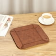 thumbnail image 3 of SITHON Valet Tray Desktop Storage Organizer – Premium PU Leather Catchall Bedside Vanity Nightstand Caddy Holder for Remote Controller, Keys, Phone, Wallet, Coin, Jewelry, Brown, 3 of 8