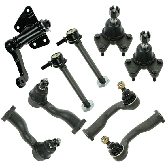 TRQ 9 pc Steering & Suspension Kit Ball Joints Sway Bar End Links Tie Rod Ends PSA59352 Fits select: 1995-2002 KIA SPORTAGE