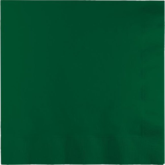Hoffmaster Group 593124B 0.25 Dinner 3-Ply Fold Napkins, Hunter Green - 25 per Case - Case of 10