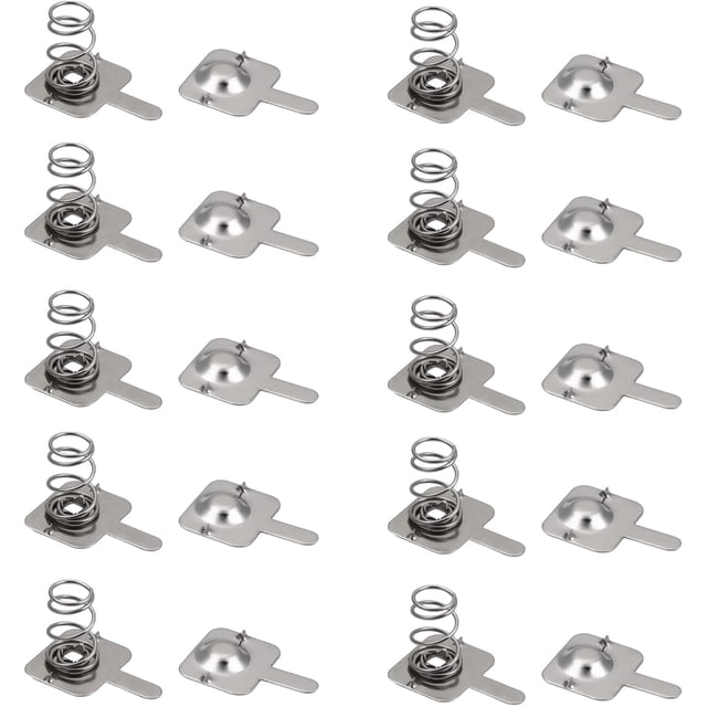Fielect 50Pairs AA Battery Spring Plate AA Battery Positive Negative Conversion Spring Contact Nickeling Plate 12mmx10mm