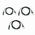 thumbnail image 2 of XLR Male to Dual 1/4 inch Y Splitter Cable,Male XLR to Double 6.35mm Mono TS Plug Mic Audio Converter Adapter Cord, 2 of 9