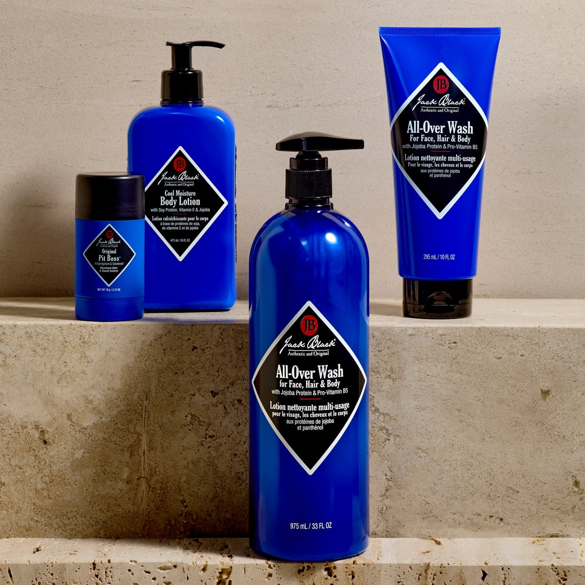 Jack Black All-Over Wash for Face, Hair & Body, 10 fl oz