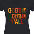 thumbnail image 4 of Inktastic Thanksgiving Gobble Gobble Y'all Women's V-Neck T-Shirt, 4 of 5
