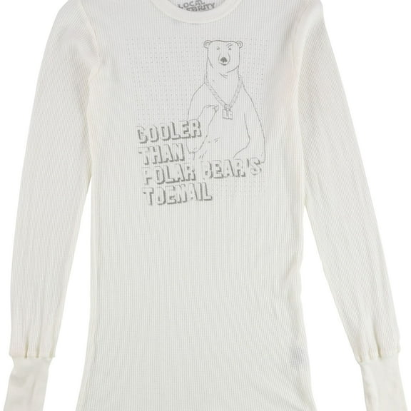 Local Celebrity Womens Cooler Than Polar Bear's Graphic T-Shirt, Off-White, Small