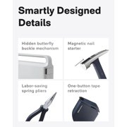 HOTO Hand Tool Set/Home Tool Kit, Household DIY Set with Screwdriver Wrench Hammer Tape Plier Tool Box