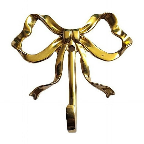 HOT! Bow Hook Single Hanger Gold Coat Hooks Shaped Wall Hanging Bathroom Hook,B