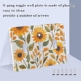 thumbnail image 3 of Yayeee Toggle Light Switch Wall Plate 3-Gang 6.37"x4.48" Decorative Outlet Cover, Watercolor Sunflowers, 3 of 7