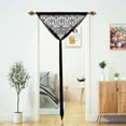 thumbnail image 5 of Triani String Door Privacy Lace Curtain for Doorways Macrame Lace Boho Hallway Closet Fly Screen Room Divider Doorway Windows Door Covers Decorative(100×200cm,Black), 5 of 7