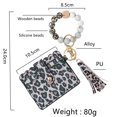 thumbnail image 1 of Wristlet Keychain Bracelet Wallet, Wrist Car Key Rings with Tassel Bangle Card Holder, 1 of 2