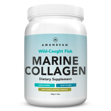 Premium Anti-Aging Marine Collagen Powder 17.6 Oz | Wild-Caught Hydrolyzed Fish Collagen Peptides | Type 1 & 3 Collagen Protein Supplement | Amino Acids for Skin  Hair  Nails | Paleo Friendly  Non-GMO
