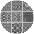 thumbnail image 1 of Ahgly Company Indoor Round Patterned Gray Cloud Gray Area Rugs, 3' Round, 1 of 6